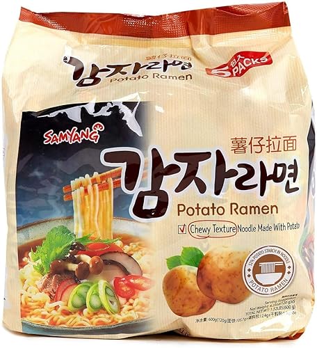 Samyang Ramen Best Korean Noodles (Potato Ramen, 5 Pack)