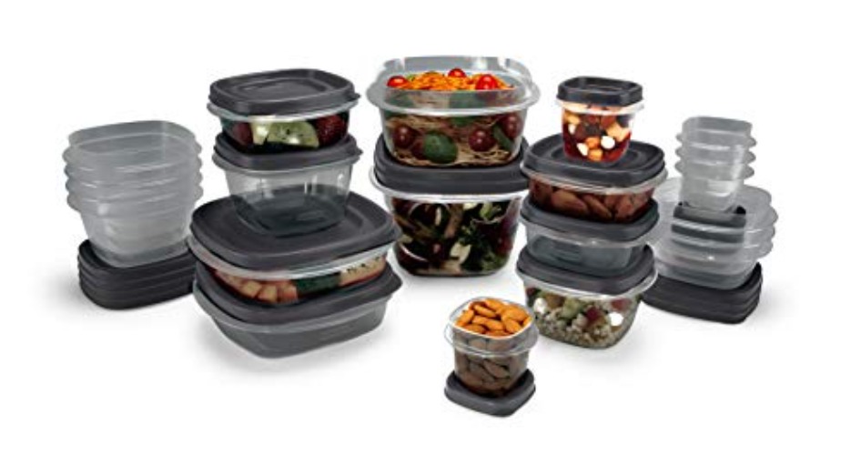 Rubbermaid Food Storage Containers, 42-Piece Set, Grey - 42-Piece Set