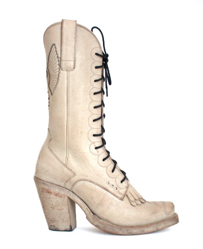 No.2102 CRESCENT lace-up eastern boot pskaufman... x Me _ Bone Playa leather womens PRE-SALE | 10W(8M)