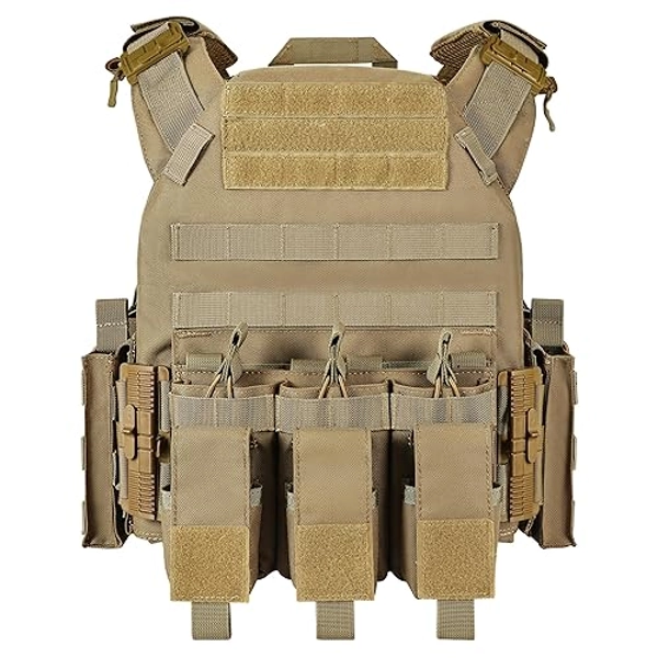 GFIRE Tactical Vest - Airsoft Lightweight Modular 3D Breathable Quick Release Vest, Adjustable Tactical Gear for Training