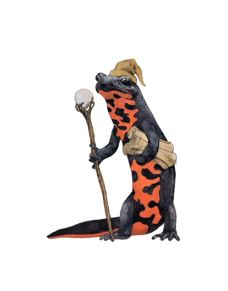 Fire Belly Newt Sorcerer Print