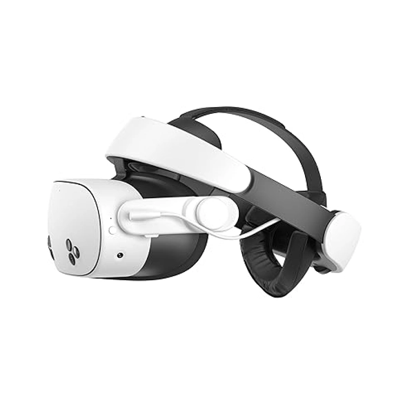 KIWI design H4 Boost Battery Halo Head Strap for Oculus/Meta Quest 3/3S, Lightweight VR Accessories with Balanced Design, DualFast Charging Headset