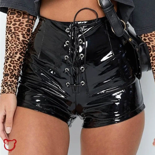 Shiny PU Shorts