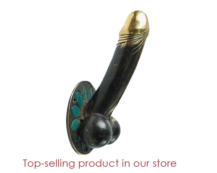 Brass Penis Door Pull or Hook, Penis Bronze, Penis Door, Penis Figurine, Penis Decoration, Door Pull, Door Handle, Penis Hook