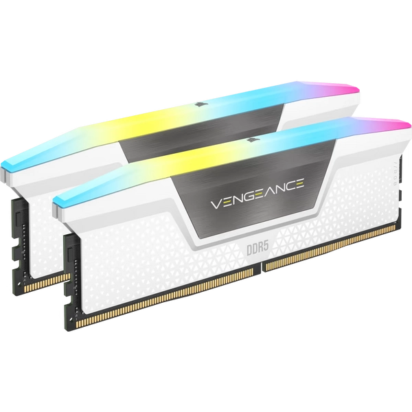 VENGEANCE® RGB 32GB (2x16GB) DDR5 DRAM 6000MT/s CL36 AMD EXPO & Intel XMP Memory Kit — White