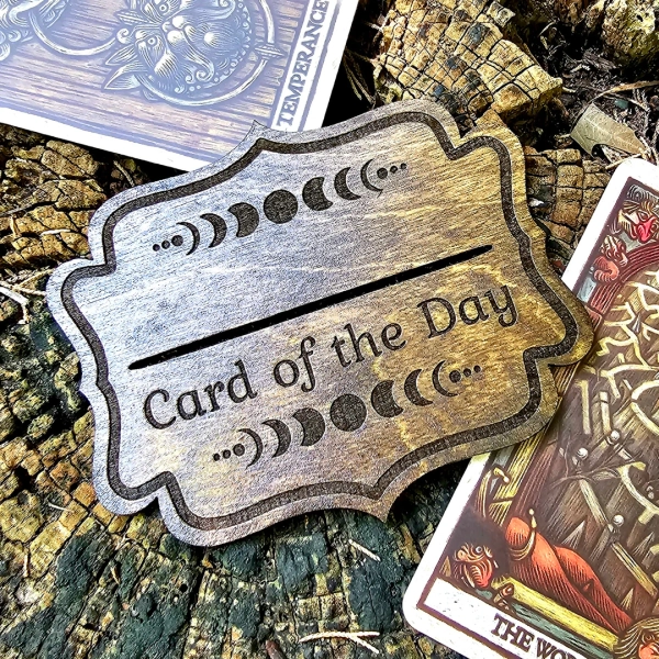 Card of the Day Holder, Single Tarot Card Display, Oracle Card Holder, Moon Phase Decor, Card Stand, Divination Altar Tool, Witchy Gift - Etsy Poland