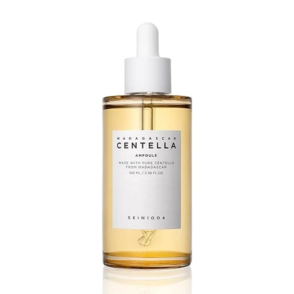 Ampolla Madagascar de 100 ml, 100 % extracto de Centella Asiática, suero facial, para una sensación relajante y piel propensa al acné. De la marca Skin1004.