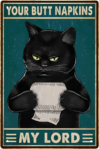 Ecrtorin Cat Bathroom Wall Decor 