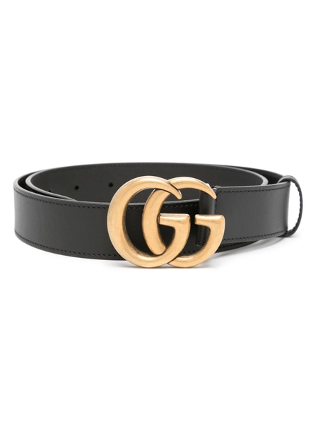 Gucci GG Marmont Leather Belt | Black | FARFETCH PT