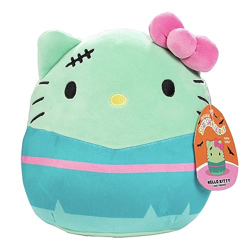 Squishmallows 8" Hello Kitty FrankenKitty- Officially Licensed Kellytoy Halloween Sanrio Plush- Collectible Soft Squishy Stuffed Animal Toy- Add to Your Squad- Gift for Kids, Girls & Boys- 8 Inch