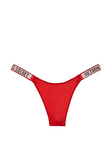 Victoria's Secret Shine Strap Thong - Large - Lipstick Red