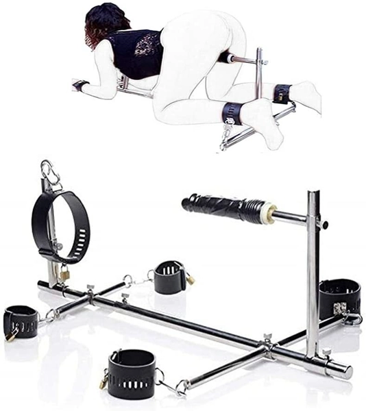 SADOMASO barra Macchina per SESSO ESTREMO gogna Dildo REALISTICO K9-D manette