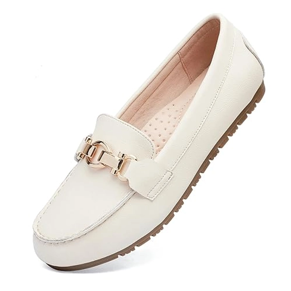 Cvistpieo Loafers for Women Casual Moccasins Women's Comfortable & Lightweight Penny Loafers Slip On Flat Shoes
