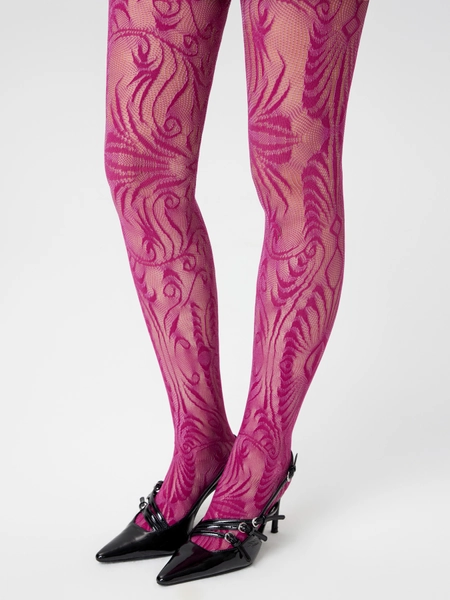 Floral Fishnet Tights