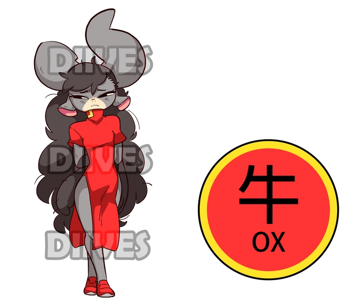 Binggan Ox Zodiac Standee by Diives