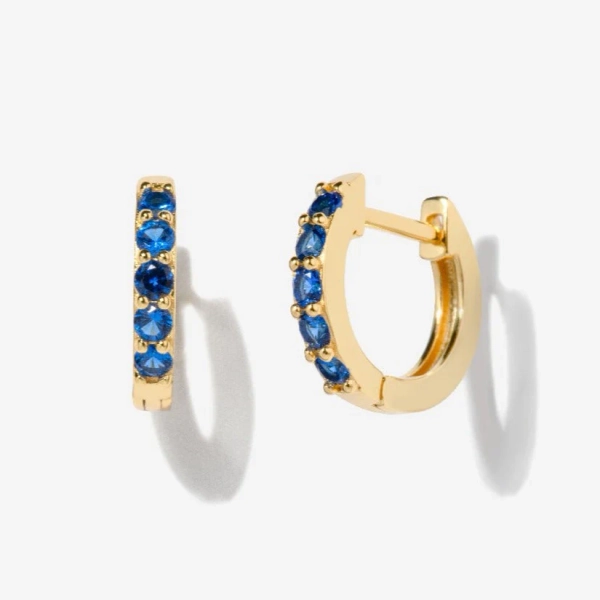 Birthstone Huggies - September