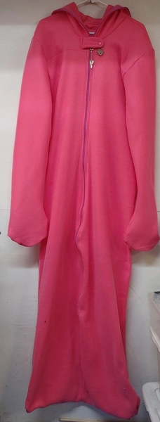 Solid Pink Fleece Double Locking Sleepsack with Hood