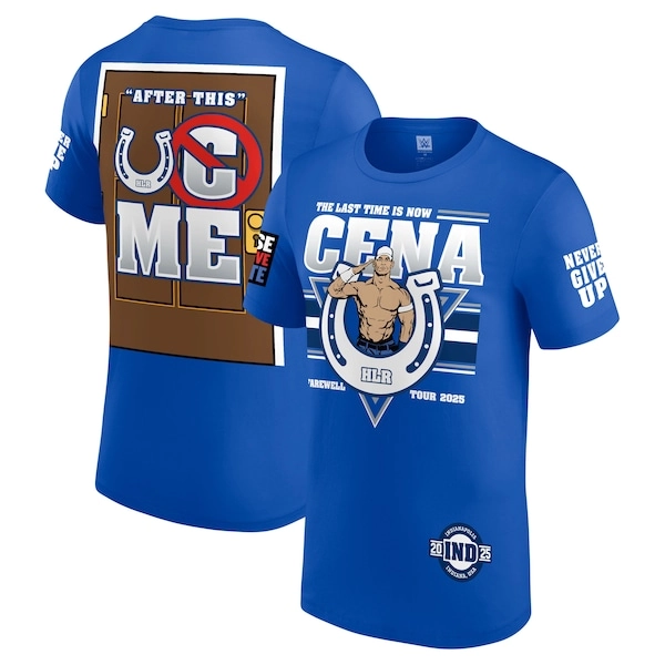 Men's Blue John Cena Farewell Tour 2025 Indianapolis T-Shirt