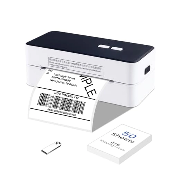 LFPERT Thermal Shipping Label Printer - 4x6 Shipping Printer for Shipping Packages, High Speed USB Thermal Printer, Compatible with Windows, Mac, Used for Amazon, Ebay, USPS (USB ONLY)