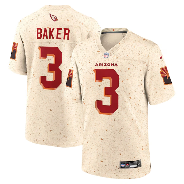 Arizona Cardinals Nike Game Rivalry Jersey - Natural - Budda Baker - Mens