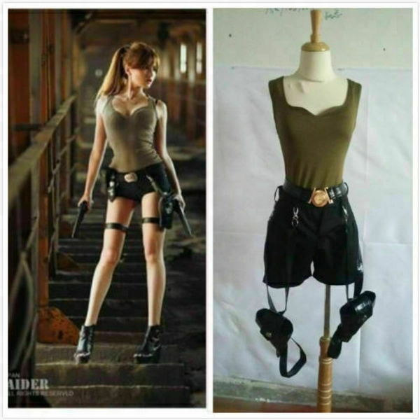 Tomb Raider Lara Croft Cosplay Costume Full set