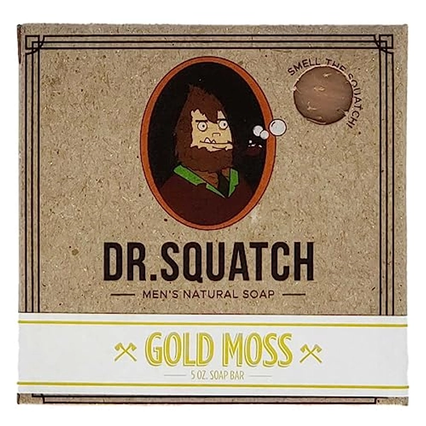 Dr. Squatch All Natural Bar Soap for Men with Zero Grit, Gold Moss