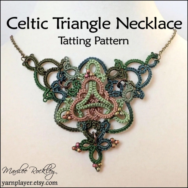 Tatting Pattern Celtic Triangle Necklace PDF Instant Download - Etsy