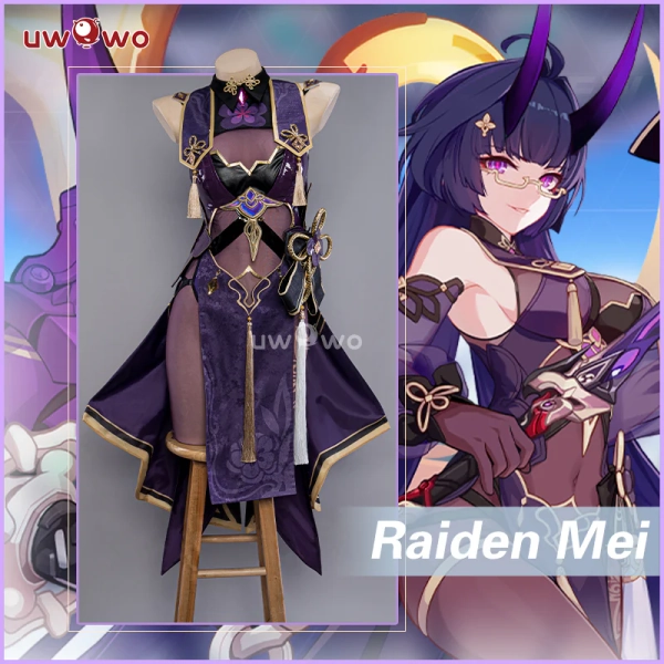 Uwowo Honkai Impact 3: Raiden Mei Herrscher of Thunder's Outfit Aqueous Springtide Cosplay Costume