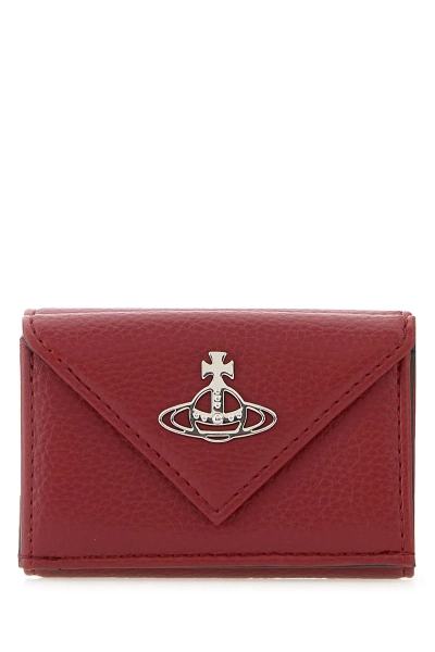 Red synthetic leather wallet