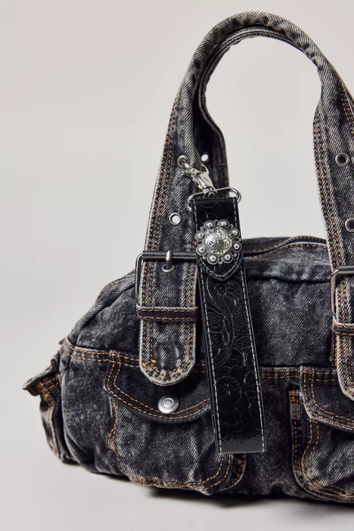 Western Stamped Faux Leather Keychain