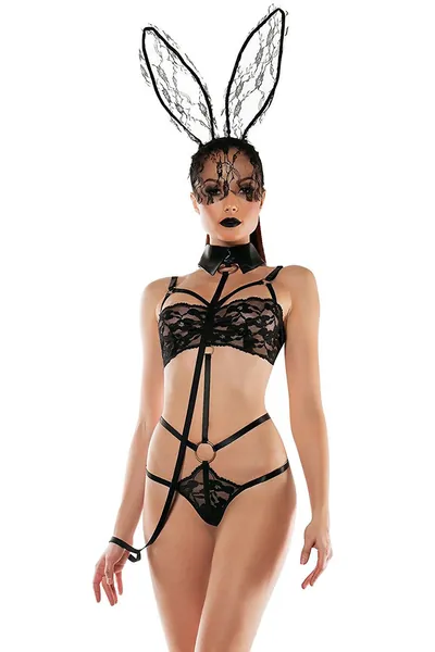 Jelove Women's Sexy Roleplay Bunny Playsuit Set Rabbit