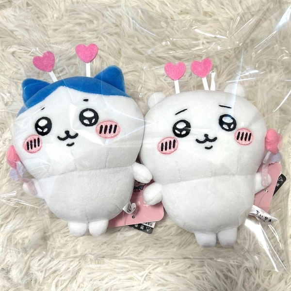 Chiikawa Potetama Heart Plush Doll Set Hachiware &amp; Chiikawa JAPAN NEW