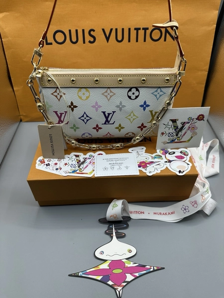 Louis Vuitton Murakami 2025 Pochette Accessories  White Multicolor U.S Seller