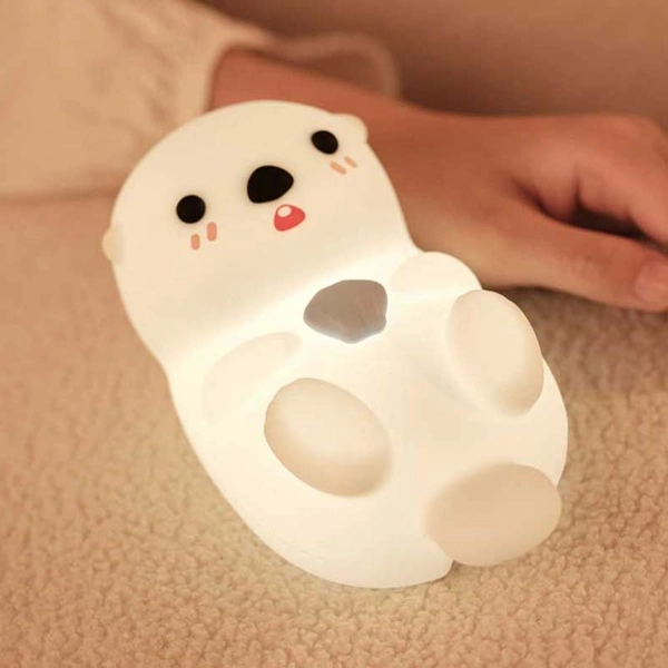 Cute Otter LED Night Lights Rechargeable Sea Otter Desk Lamp