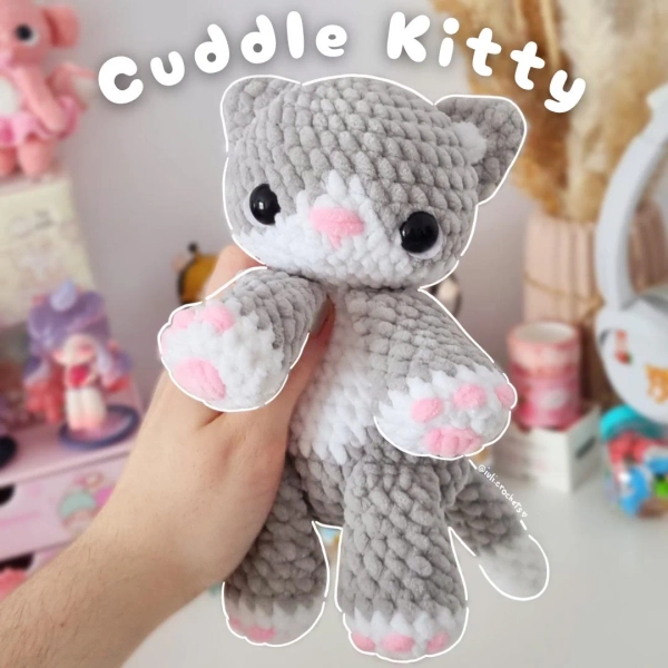 Cuddle Bud Kitty - Cuddle Buddies Amigurumi Crochet Pattern ENGLISH