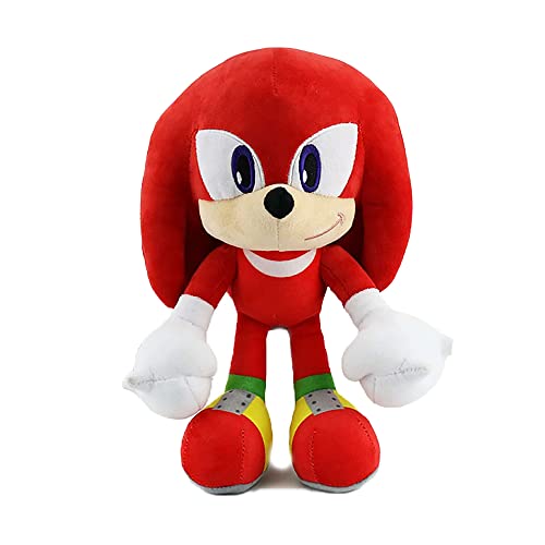 Adenzai Red Sonic Knuckles Plush Toy - 12'' Super Soft Stuffed Animal - Authentic Design - Perfect for Sonic Fans -Gift for for Kids Girls & Boys- 12'' (Red) - Red