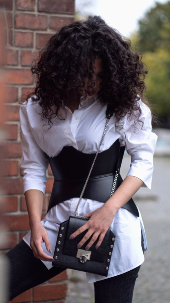 Black Leather Corset