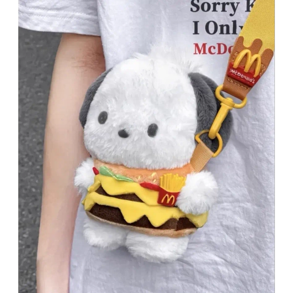 Kawaii Hamburger Puppy Bag for Adorable Fashion Enthusiasts