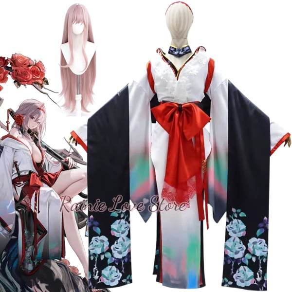 Goddess of Victory: Nikke Scarlet Cosplay Cosplay Costume Scarlet: Black Shadow Longing Flower Outfit kimono For Hallowmas