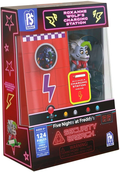 Five Nights at Freddy’s Security Breach Phat Stacks Roxanne Wolf’s Charging Station Buildable Set