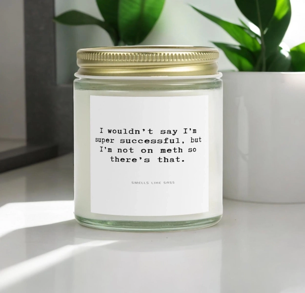 Sarcastic Funny Cheeky Candle with Message, Funny Candle in a Jar, Comedy Gift Housewarming, New Job Graduation Humerous Rude Gift