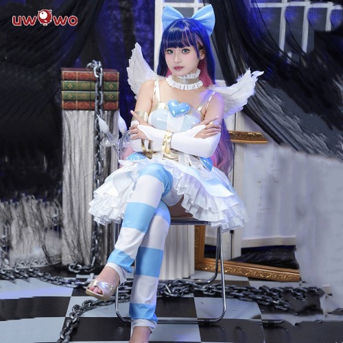 Uwowo Anime Panty & Stocking with Garterbelt Stocking Angel Cosplay Costume - 【Pre-sale】S