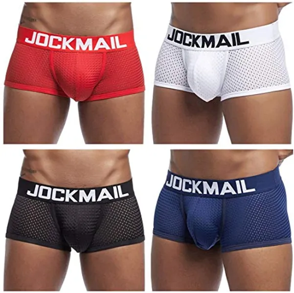 JOCKMAIL 4PCS/PACK Sexy Mens Boxers Shorts Mens Underwear Pack Sexy Mens Boxers Pack