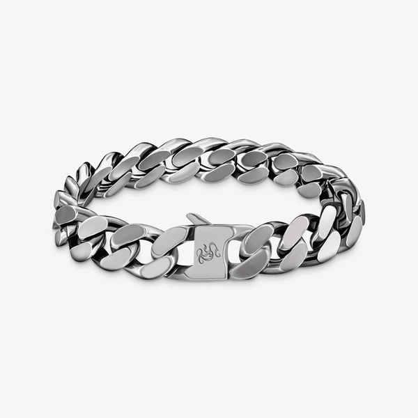 Bracelet blindé 12 mm argent