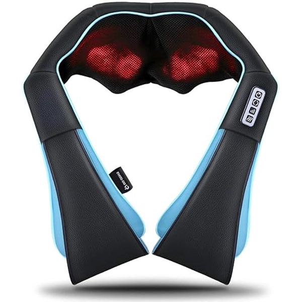 Mo Cuishle Neck Massager with Heat, Shiatsu Back Shoulder Massager, Gifts for Women, Men, Mom, Dad, Her and Him, Electric Deep Kneading Massager for Neck Pain, Muscle Relief