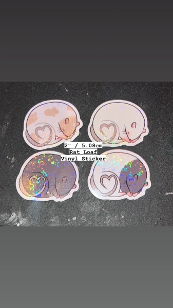 Sleep Rat Loaf Holographic Vinyl Sticker (2" / 5.08cm)