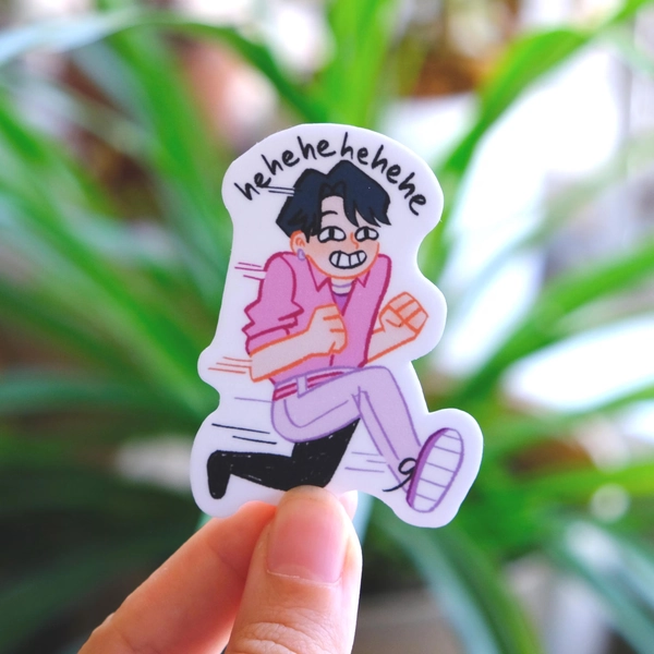 Running Jinu 2x2.5 Sticker | Illustrated Matte Die Cut Sticker | KPop Demon Hunters Sticker