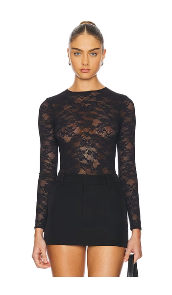 Le Stretch Long Sleeve Bodysuit- Size M