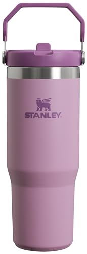 STANLEY IceFlow Stainless Steel Tumbler with Straw, Vacuum Insulated Water Bottle for Home, Office or Car, Reusable Cup with Straw Leak Resistant Flip - 30oz - Lilac