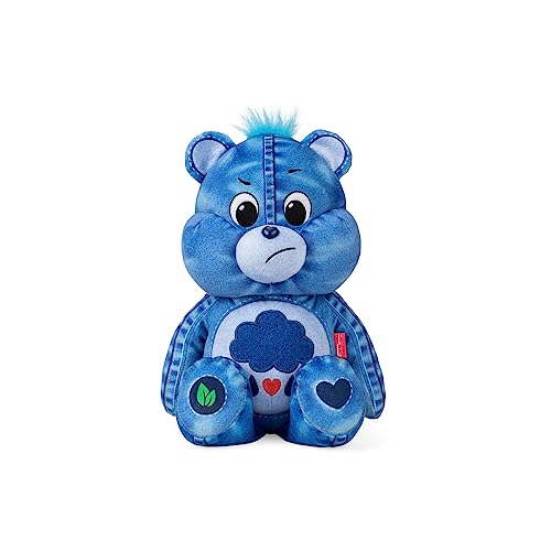 Care Bears 14" Medium Plush - Grumpy Bear - NEW Denim Design - Soft Huggable Eco-Friendly Material!
